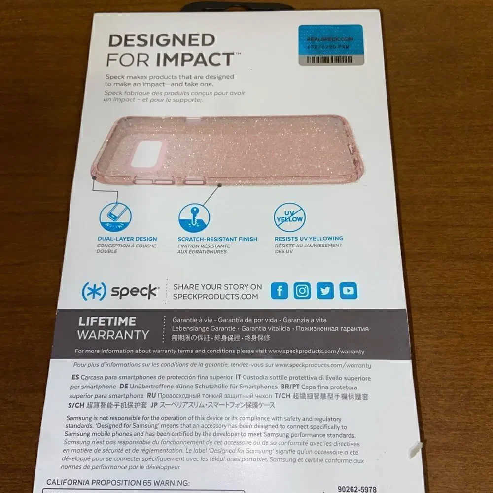 New in box speck Samsung galaxy S8t case
